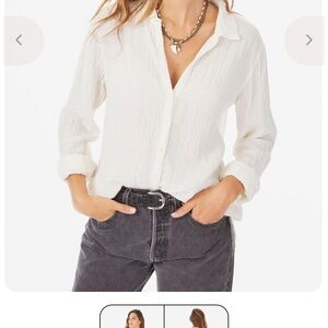 Xirena Light Blue Button-Up Shirt